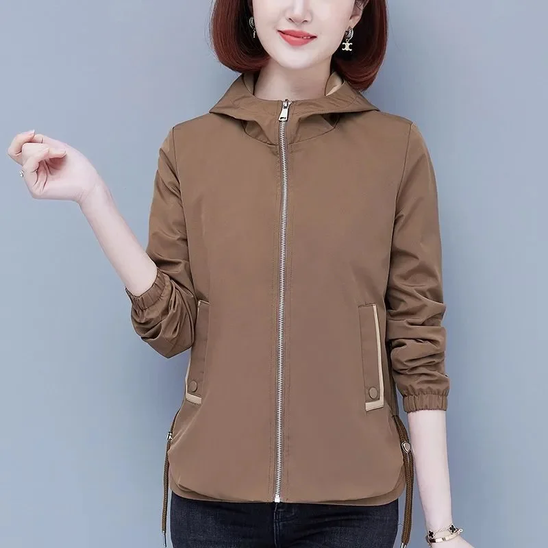 New Korean Autumn Jacket Women Hooded Double-Sided