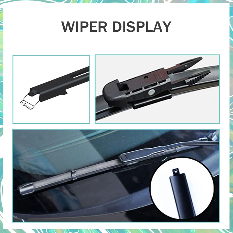 For Ford KUGA 2 Mk2 Escape 2013 2014 2015 2016 2017 2018 2019 Car Front Wiper Blades Brushes Windscreen Windshield Accessories