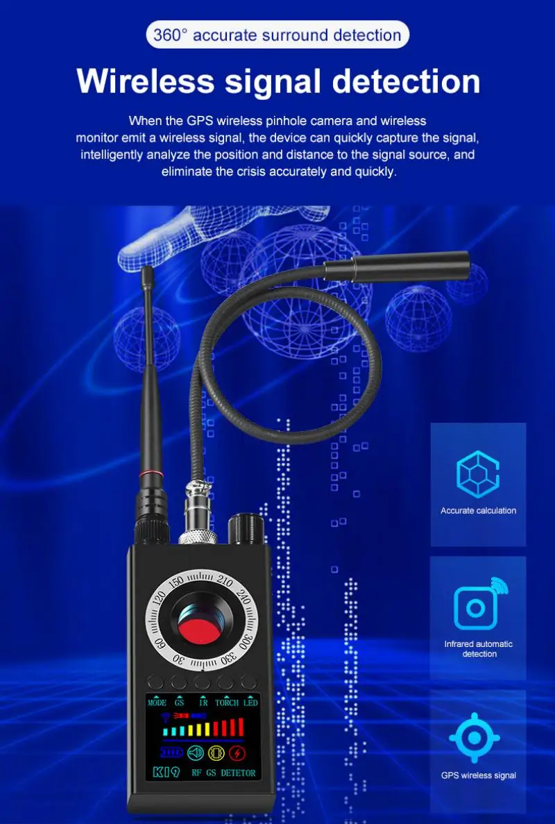 Infrared lens of K19 detector illuminated