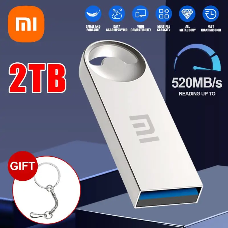 Xiaomi 2Tb Pen Drive 1Tb Usb 3.1 Flash Drives Interfaccia Di Tipo C Pendrive 128Gb Cellulare Pc Trasmissione Reciproca Memoria Usb