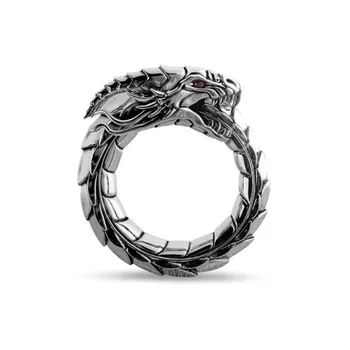 Vintage Black Color Dragon Rings for Women Trendy Personalized Creativity Party Rings Jewelry 1