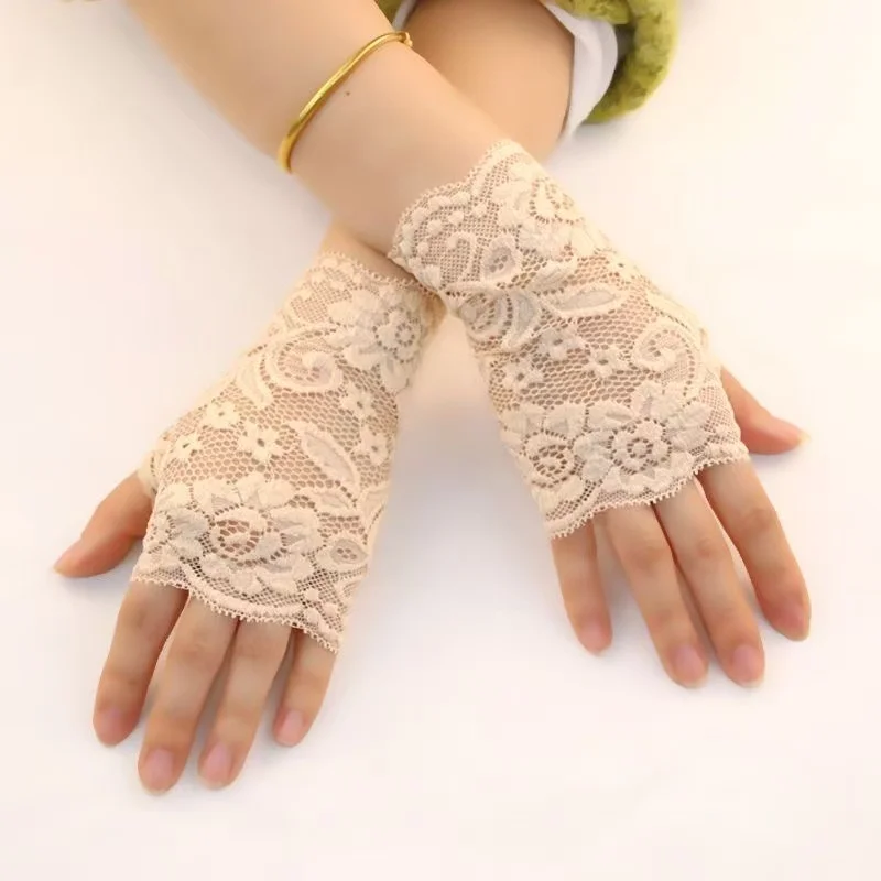 Elegant Summer Lace Half-Finger Women's Gloves
