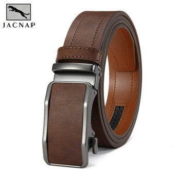 Men's Fashionable Leather Belt Men's High-quality Leather Belt Business Automatic Buckle Ratchet Belt Randomly Adjustable 1