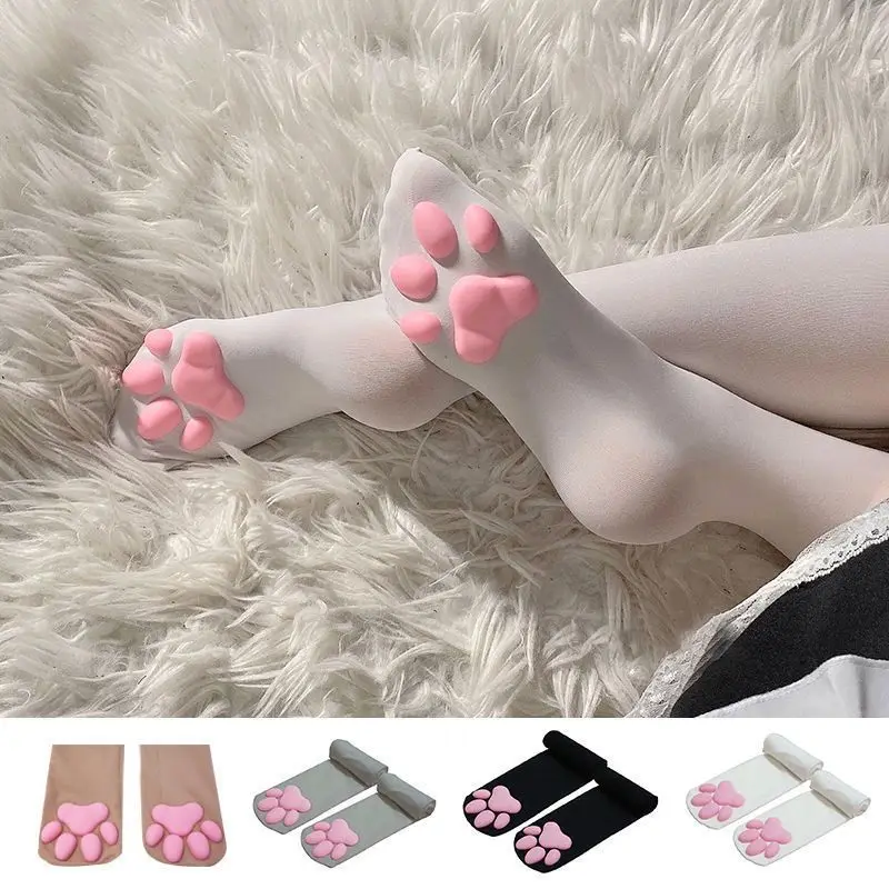 Women High Socks Harajuku Stockings Lingerie 3D Cat Claw Long Socks Thigh High Sexy Compression Stockings