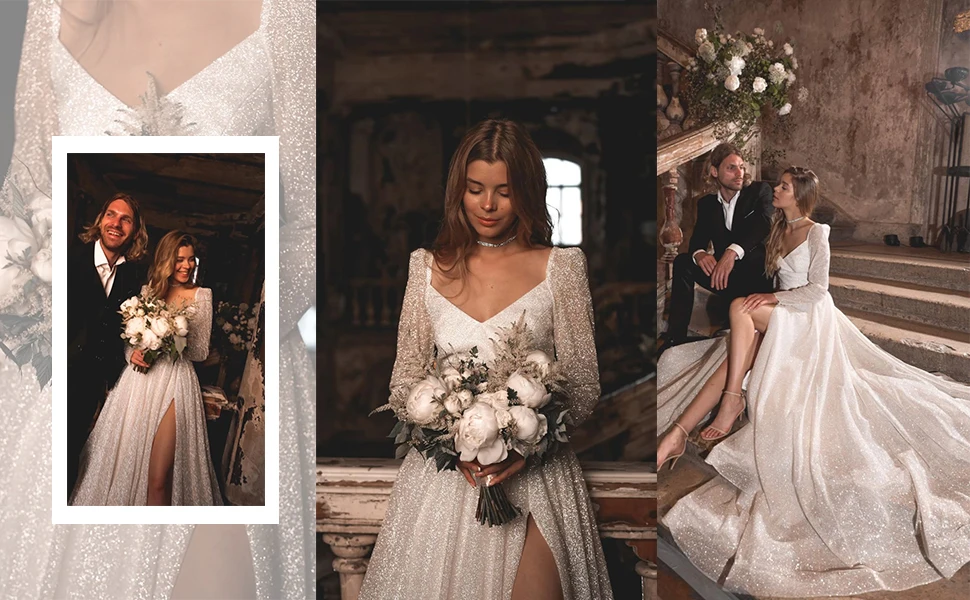 Vestidos de novia de manga larga