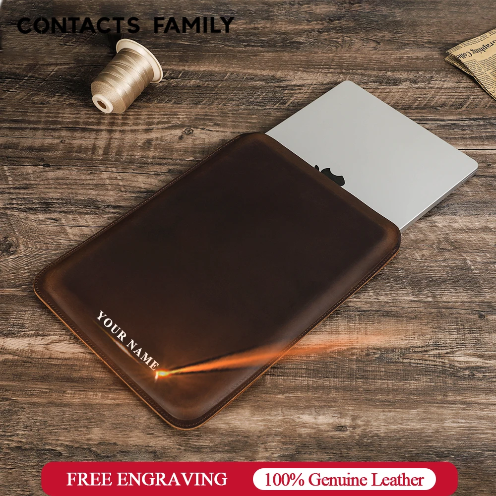 Capa de Couro Laptop Sleeve para Macbook Capa Retro Macbook Air 13 m1 m2 2023 Pro 14 2023 13 Luxo Acessórios