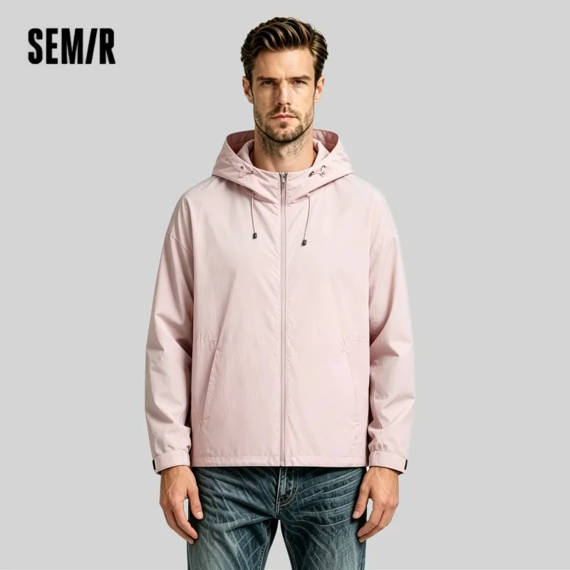 Veste UV Homme Semir 2026 Couleur Unie à Capuche Style Couple Sensation Fraîche Manches Raglan Décontractée