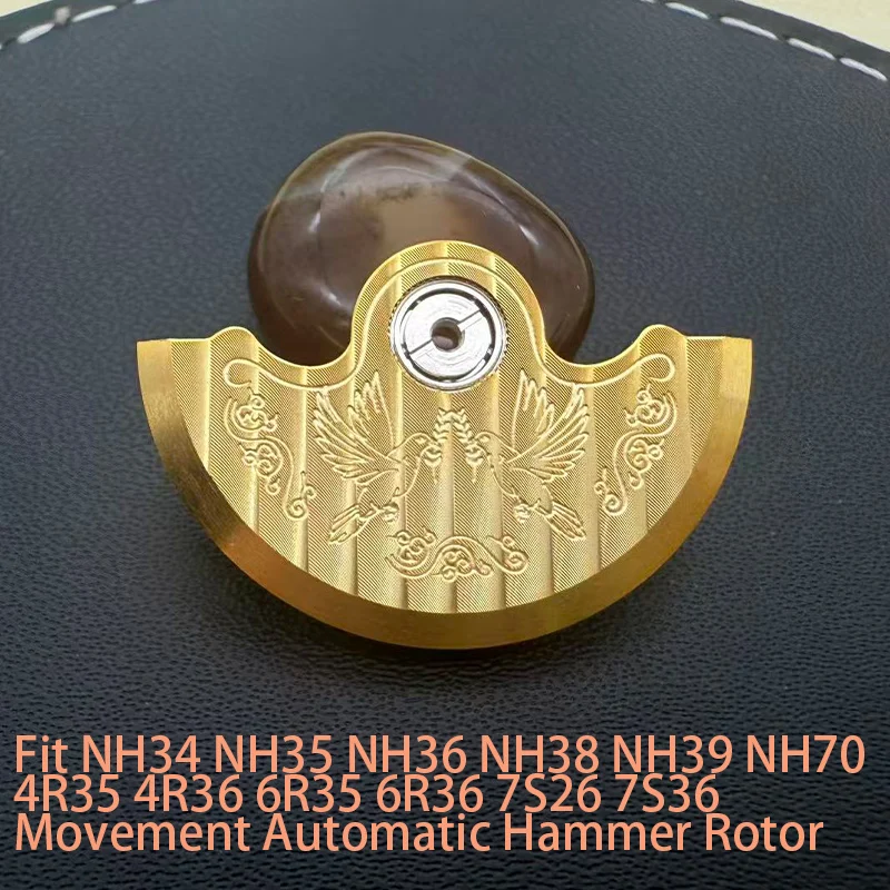 Customized Automatic Hammer Rose Gold Black Blue Silver Gold Watch Rotor Parts