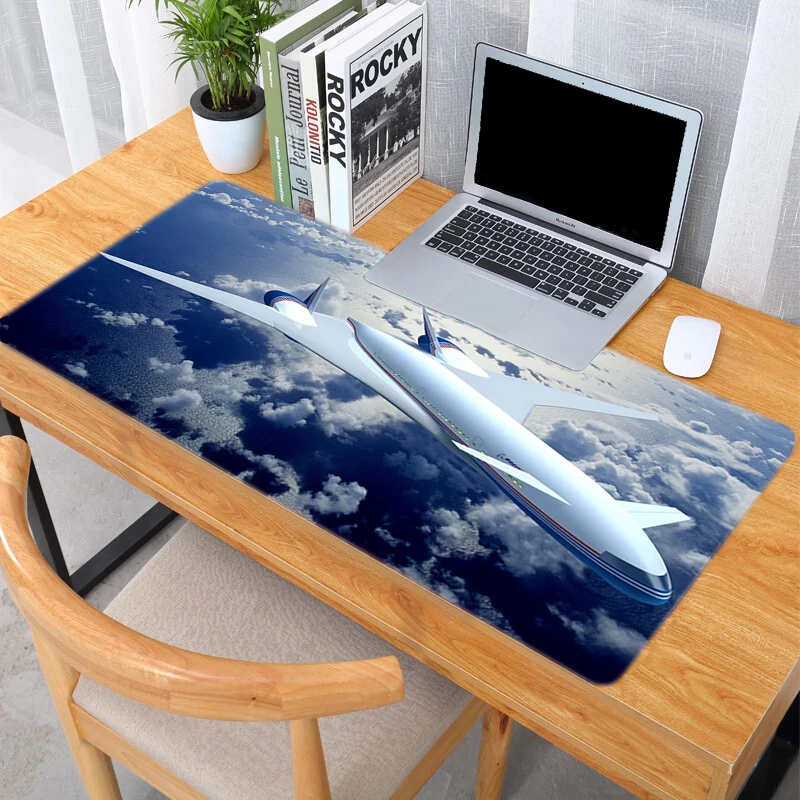 Boeing Aircraft Large Mouse Pad Gamer Kawaii Gaming Accessories Pc Office Supplies Computer Desk Mat Mousepads Mice Keyboards