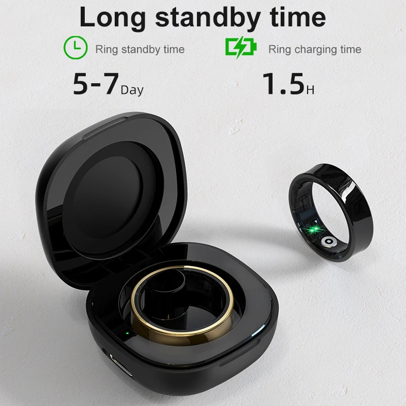 SMART RING 21,5 mm monitor sonno ossigeno nel sangue frequenza cardiaca SMART RING 21,5 mm monitor sonno ossigeno nel sangue frequenza cardiaca