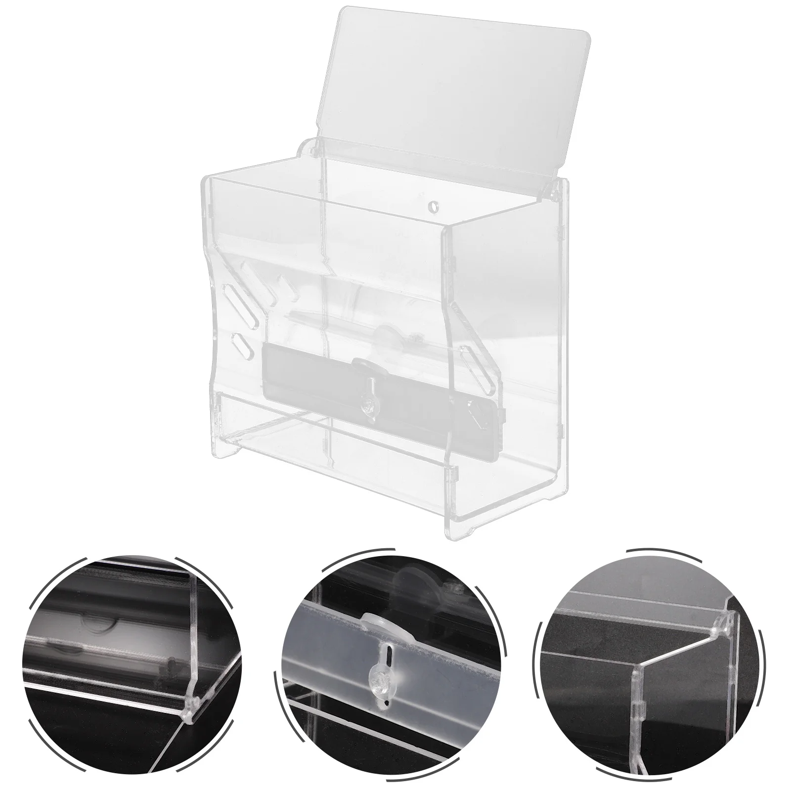

Rutin Chicken Food Container Transparent Automatic Feeder Multi-use Poultry Food Feeding Box