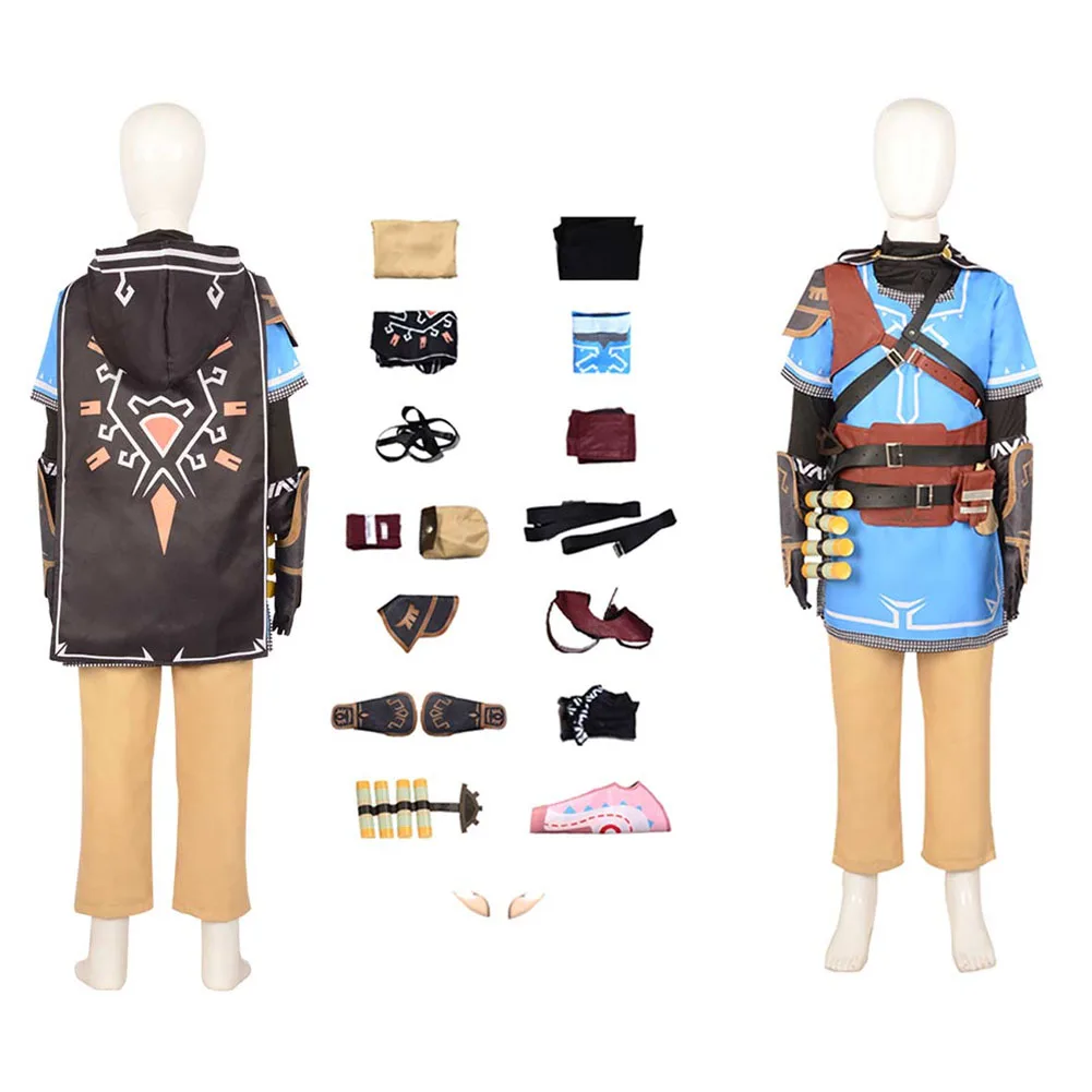 

Детский игровой костюм для мальчиков со звеньями в виде слезы о Великобритании, комплект из топа, плаща и брюк, карнавальный костюм на Хэллоуин