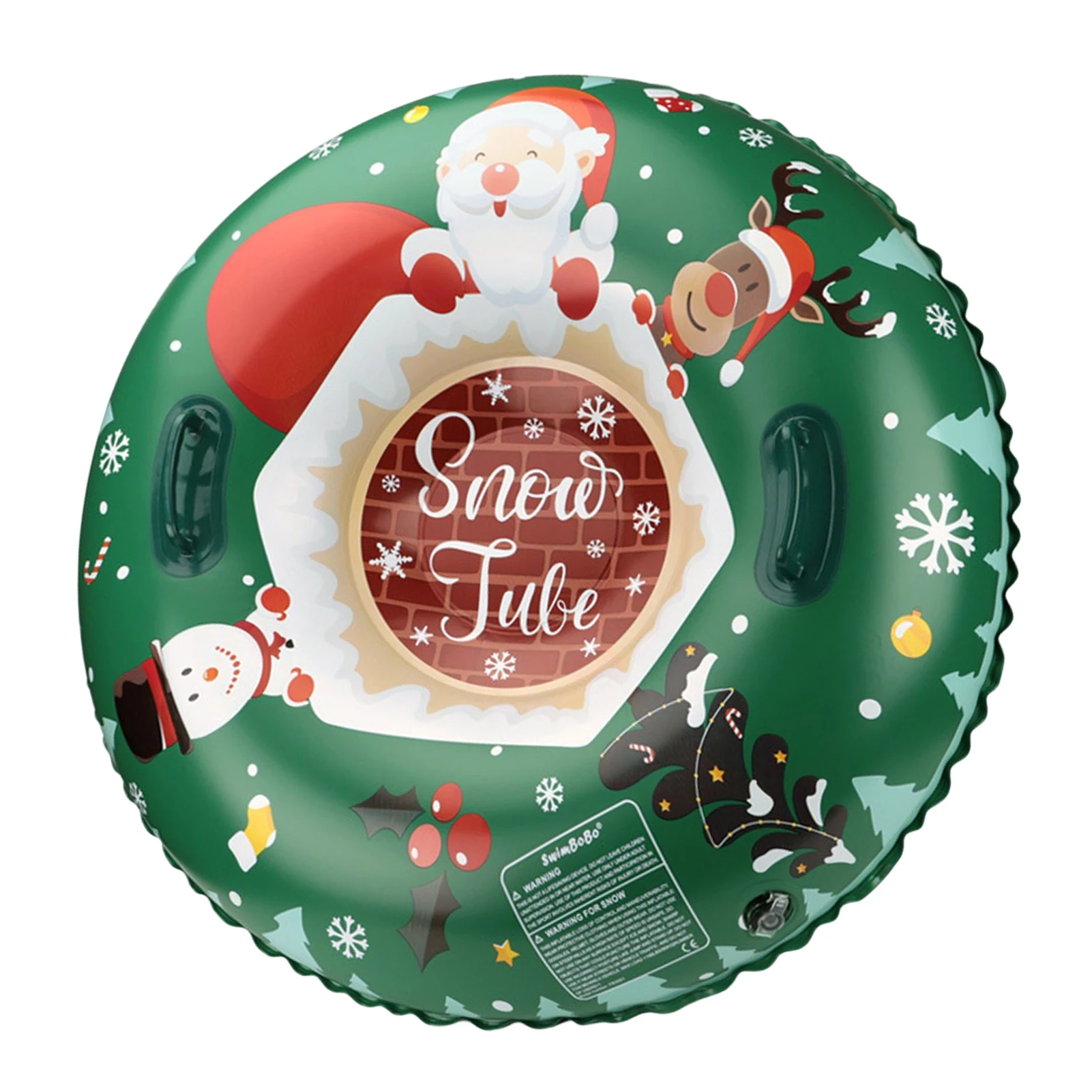 

Christmas Inflatable Ski Rings Inflatable Snow Tube for Sledding Winter Outdoor Fun Toys for Children Boys Girls