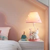 Children's Room Table Lamps Cute Pink Rabbit Light Modern Warm Romantic Princess Room Decor Girl Bedroom Bedside Table Lights 1