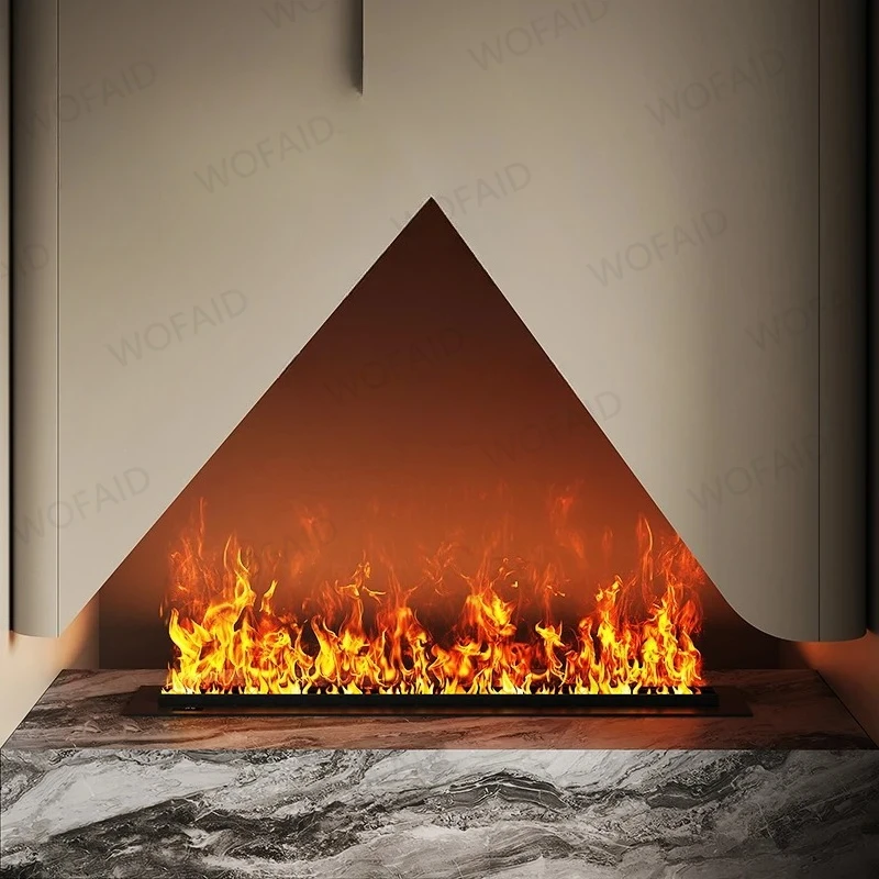 เตาผิงไฟฟ้าแบบตั้งโต๊ะ 3 มิติ พร้อมระบบพ่นควัน ตกแต่งบ้าน รับประกัน 5 ปี เปลวไฟหลากสีเสมือนจริง สำหรับห้องนั่งเล่น เตาผิงแบบฝัง 1