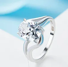 

YKD46 925 Sterling Silver Ring women's imitation ring zircon women's ring