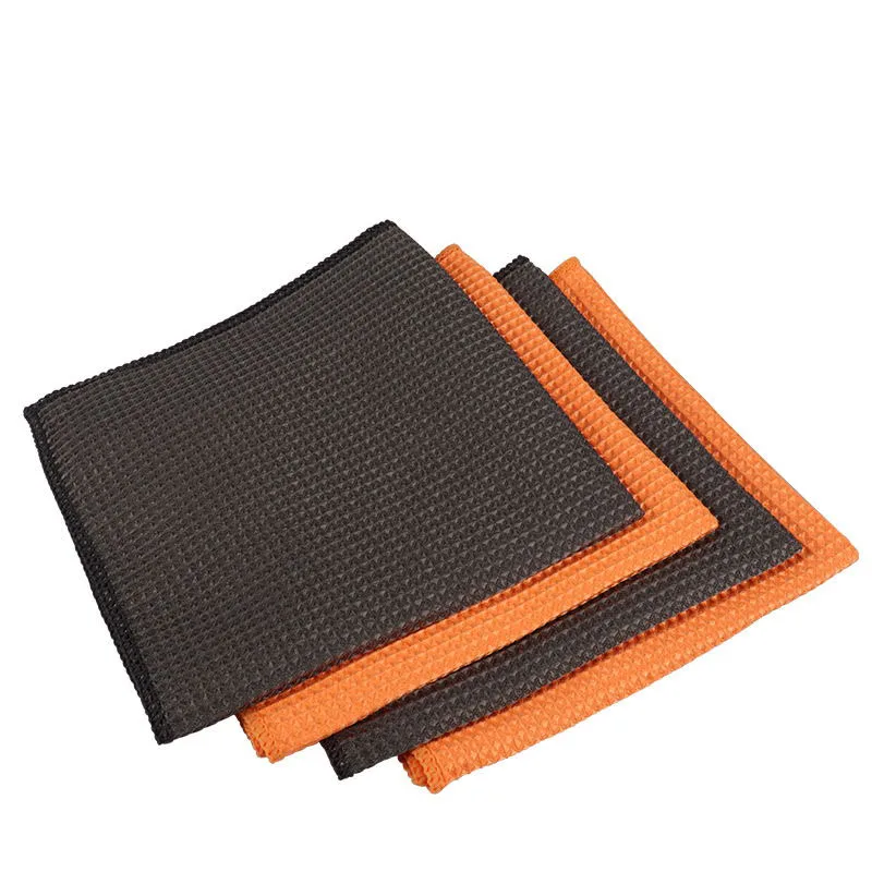 

2 Pcs/Lot Car Wash Towel Glass Cleaning Water Drying Microfiber Detailing Waffle Weave Window Clean with 40*40cm