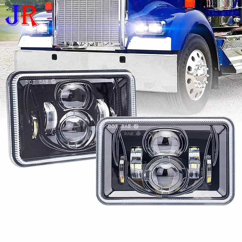 

DOT SAE 4x6 Led Headlight 55W for Kenworth Truck Headlights T400 T600 T800 for Peterbilt Rectangular Headlights 4x6