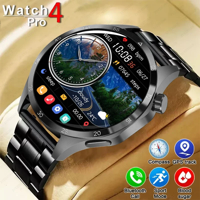 

2023 New For Huawei Xiaomi NFC Smart Watch Men Watch 4 Pro AMOLED HD Screen Heart Rate Bluetooth Call IP68 Waterproof SmartWatch
