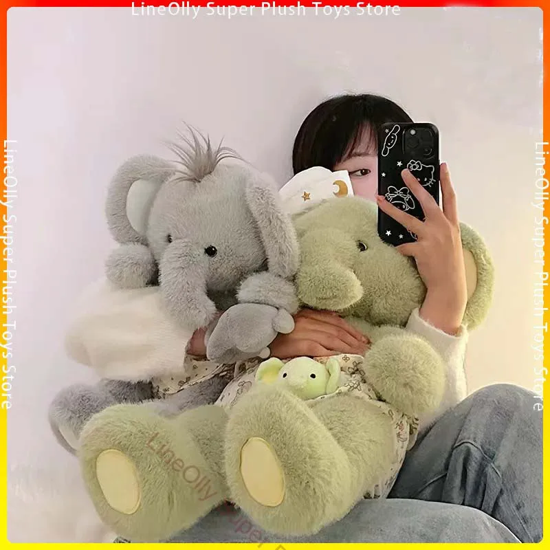 [タイ限定]Cry Baby Elephant ぬいぐるみセット 25cm Creative Grey Blue Elephant Plush Toy - Cute Gift