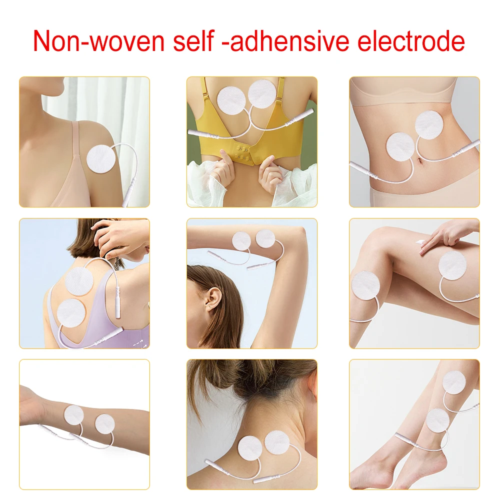 3cm Round Electrode Pads Non-woven Fabric Gel Sticker TENS EMS Digital Therapy Massager Electric Muscle Stimulator Massage electrode pads