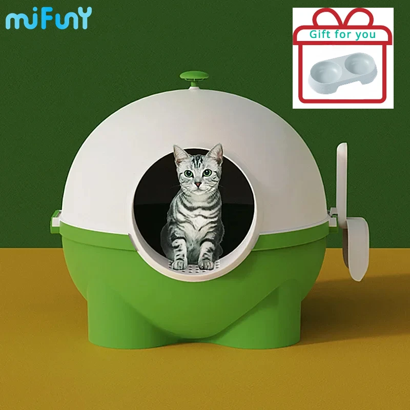 

Cat Litter Box Large Sandboxes for Cat Fully Enclosed Cat Toilet Cat Box Closed Cat Litter Tray Spillproof Cats Pet Products