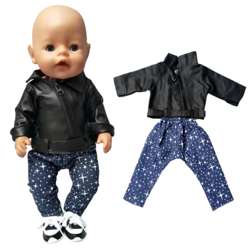 43cm Baby New Born Doll Boy Clothes 18 Inch American Og Girl Doll Clothes Set Dolls