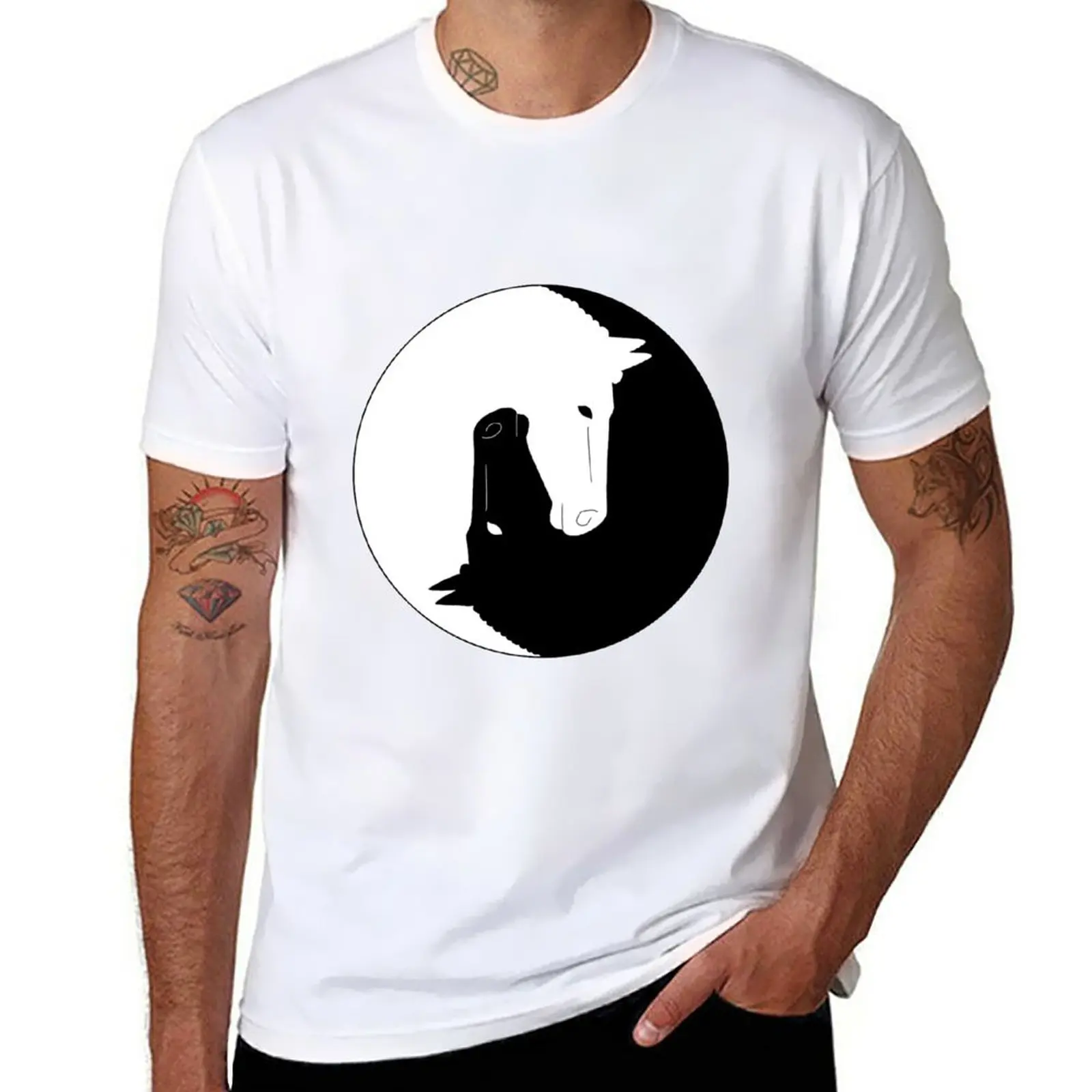 

New Horse yin yang T-Shirt funny t shirt quick drying t-shirt sweat shirts customized t shirts slim fit t shirts for men