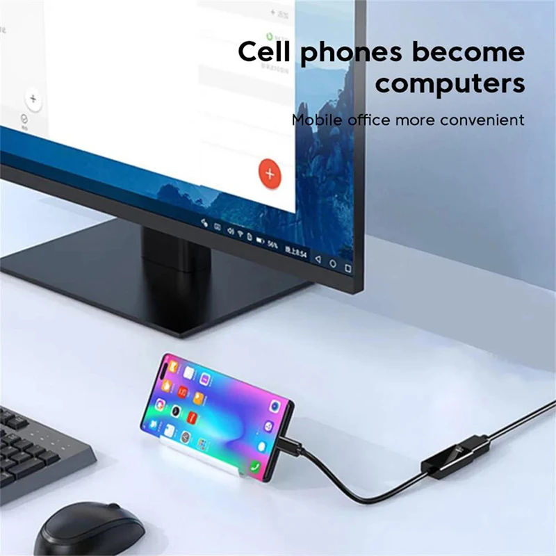 타입 C to HDMI 호환 어댑터 변환 케이블 (노트북, 태블릿, TV, 맥북 프로용) 4K 어댑터 USB 3.1 남성 to HDTV 여성 케이블