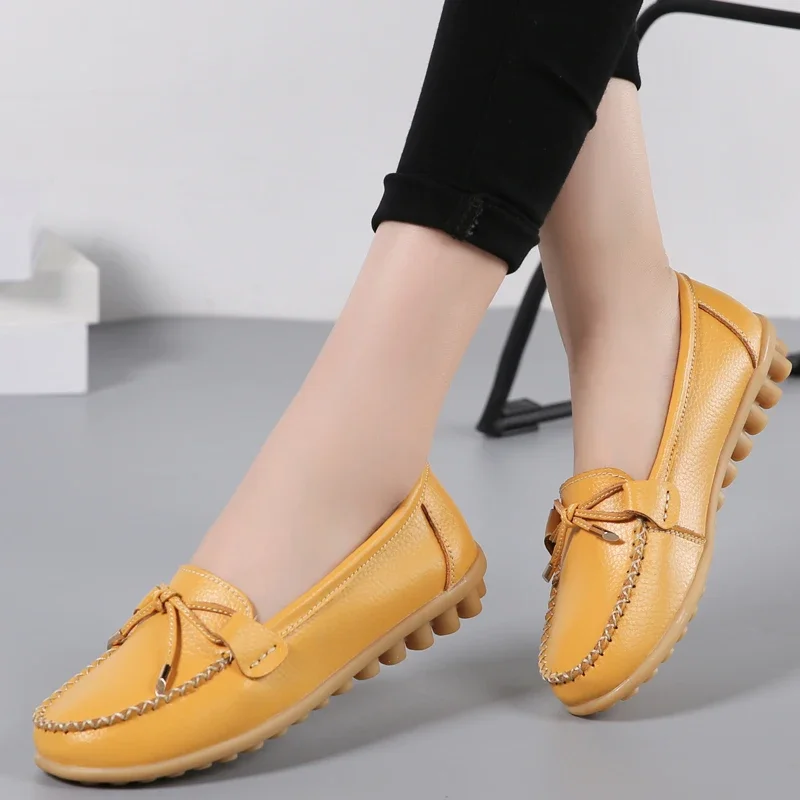 Elegant Women's Genuine Leather Soft Ballet Flats