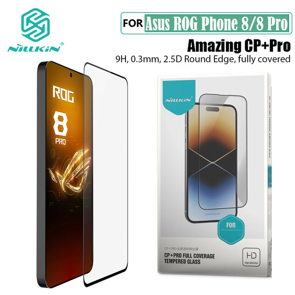 

Nillkin For Asus ROG Phone 8 Pro Tempered Glass CP+PRO Anti-Explosion Ultra-thin Fully Screen Protector For Asus ROG Phone8 Film