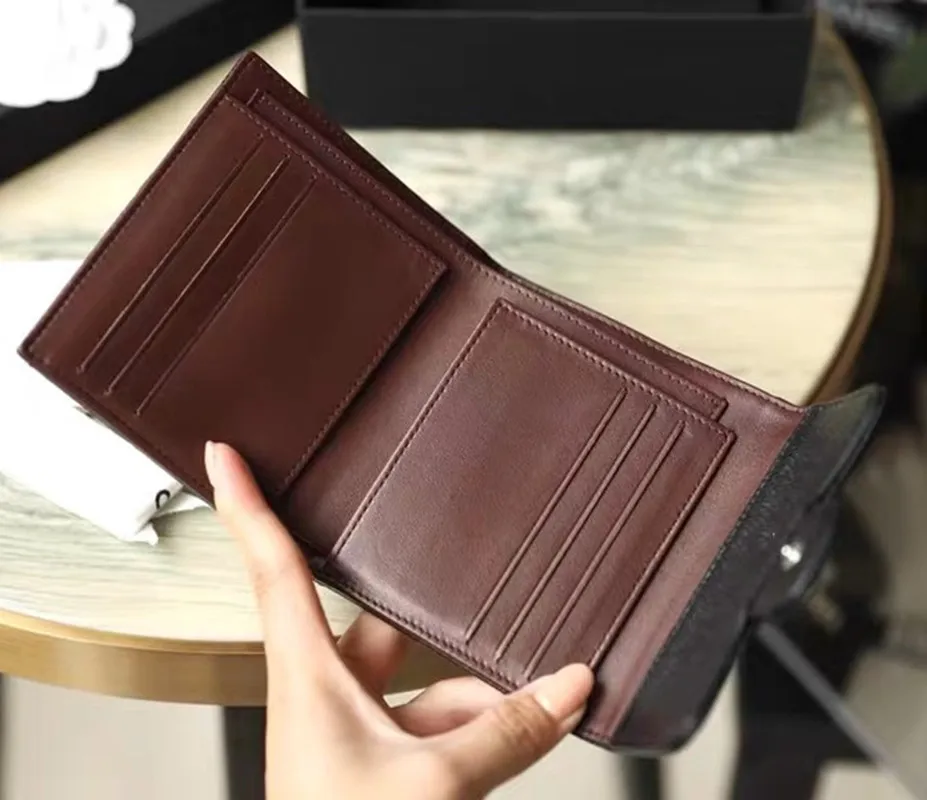 Designer Mens Leather Wallet Lattice ID Card Holder Protection