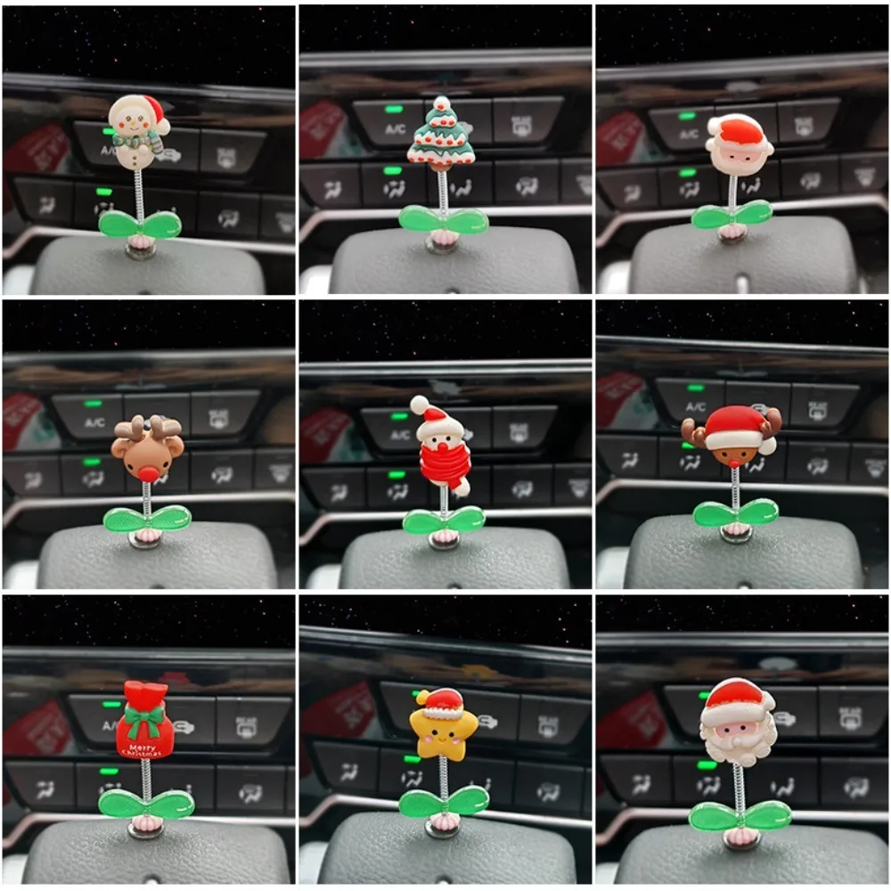 

Лось, Автомобильные украшения, куклы, аксессуары для автомобиля, парные экшн-фигурки, миниатюры, встряхивающая голова, Санта-Клаус, духи, зажим, Декор