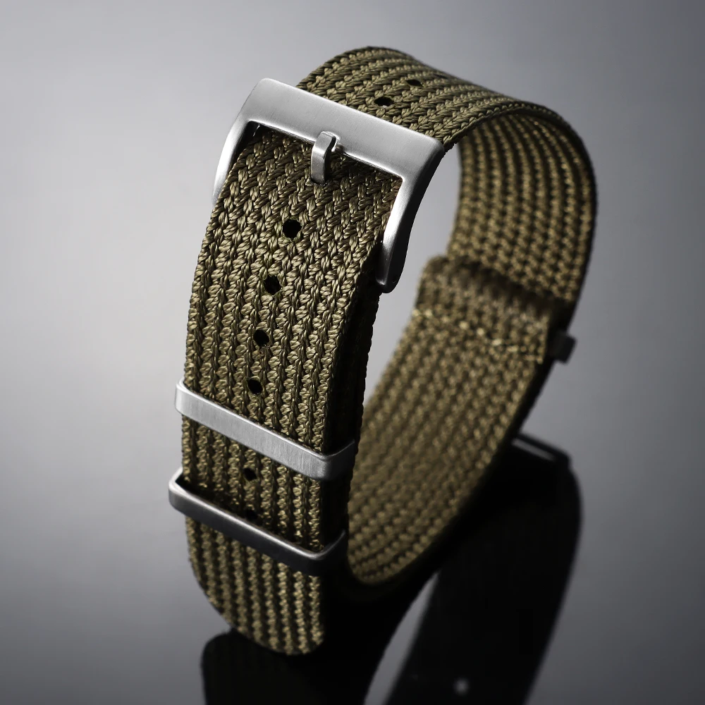 Premium Woven Nylon Military-Style Watch Strap - High Quality Fabric Watchband