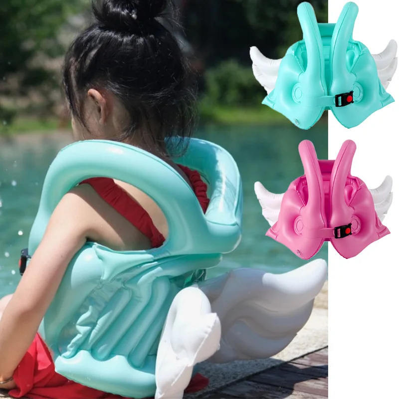 2-8 Age Childs Saving Vest Angel Wings Vest Kids Inflatable Buoyancy Learn To Swim Boating Drift Safety Accessories Life Jacket