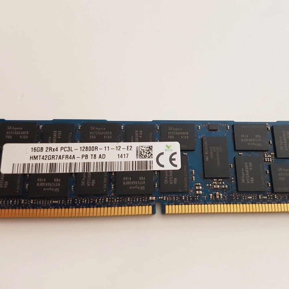 

Для SK Hynix RAM 16GB 16G 2RX4 PC3L-12800R ECC REG HMT42GR7AFR4A-PB Серверная память высокого качества Быстрая доставка