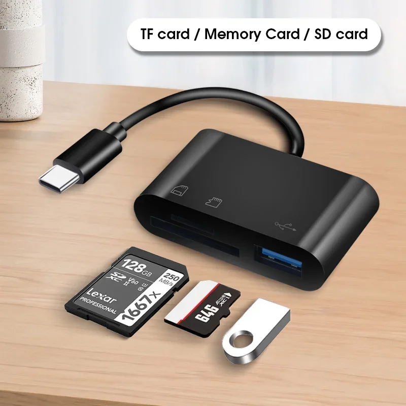 Lettore Di Schede USB-C / Tipo C Per Micro SD, TF, SDXC, In Metallo Per MacBook, Xiaomi