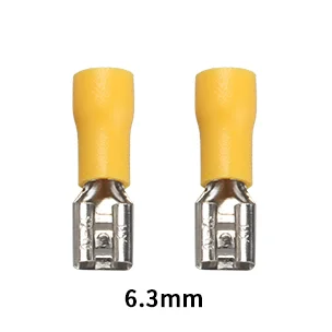 thumbnail image 1 of Juego de terminales de crimpado eléctricos, conectores de cable de pala con sello aislado, hembra, 2,8 mm, 4,8 mm y 6,3 mm, 10/50/100 unidades, 1 of 5