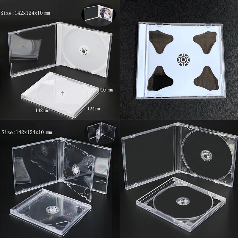 Transparent Plastic DVD CD Storage Case