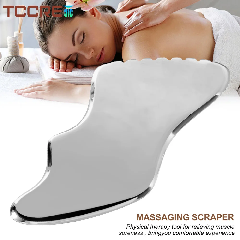 Stainless Steel Gua Sha Guasha Plate Massager Tool Scraper Physical Therapy Loose Muscle Meridian Massage Machine Spa Board Tool multifunction trimmer abs gypsum board scraper edge straight round edge trimmer banding machine woodworking manual tool dropshi