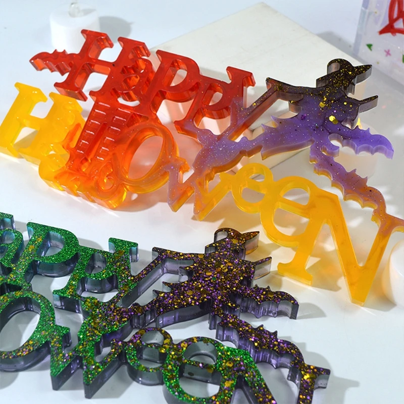 Happy Halloween Letter Silicone Mold is Suitable for Resin Epoxy Resin Diy Craft Jewelry Making Home Decoration