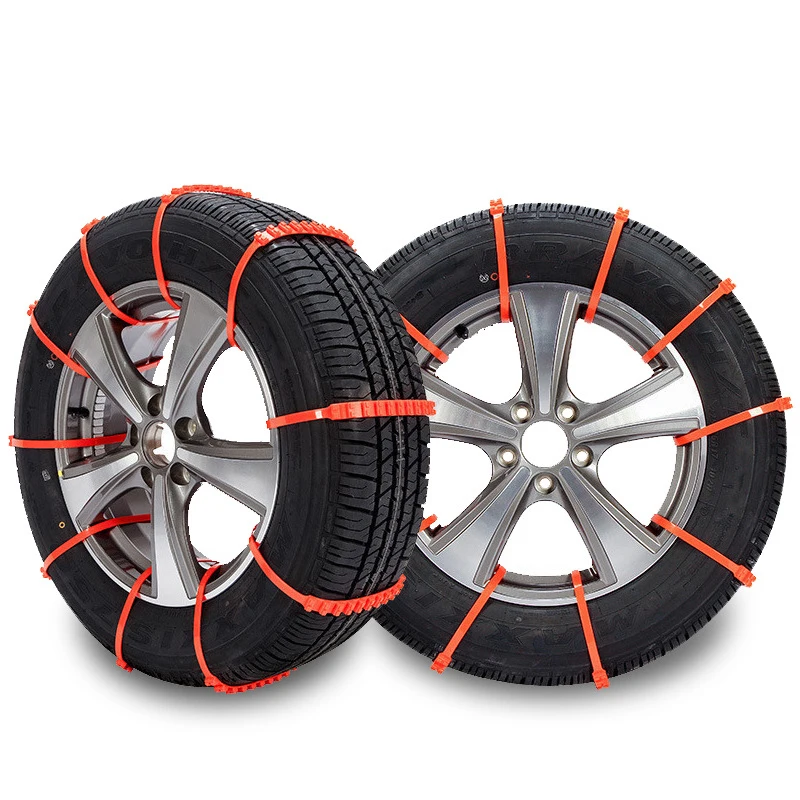 10PC/Set Snow Chain Cable Tie Nylon PE Car Non-slip Chain Mat Anti Skid for Universal Tire SUV Wheel Tyre Rainy Day Belt Band
