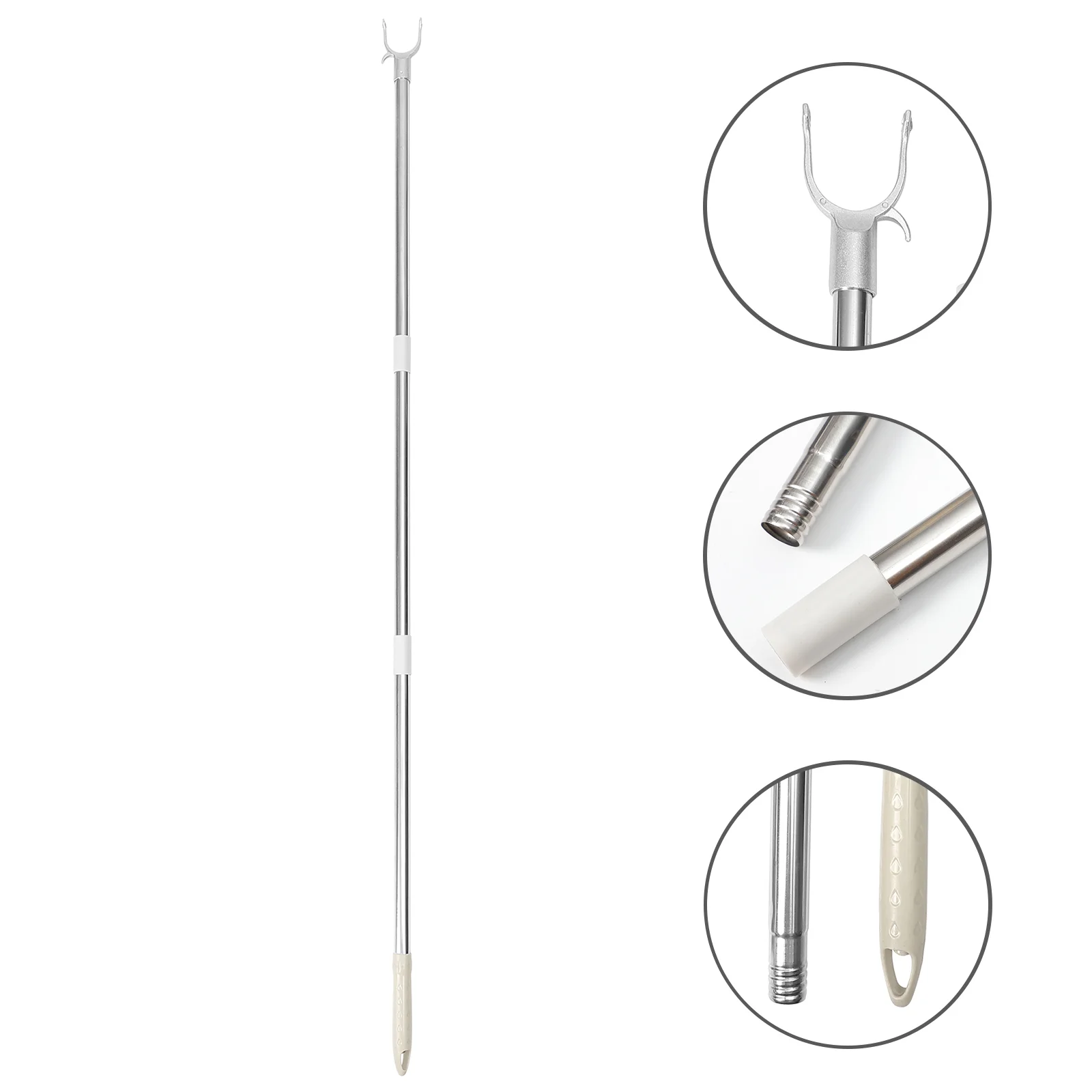 

Adjustable Clothesline Pole Household Splicable Clothes Rod Clothing Pole Clothes Hanger Space Save Reacher Stick Ceiling