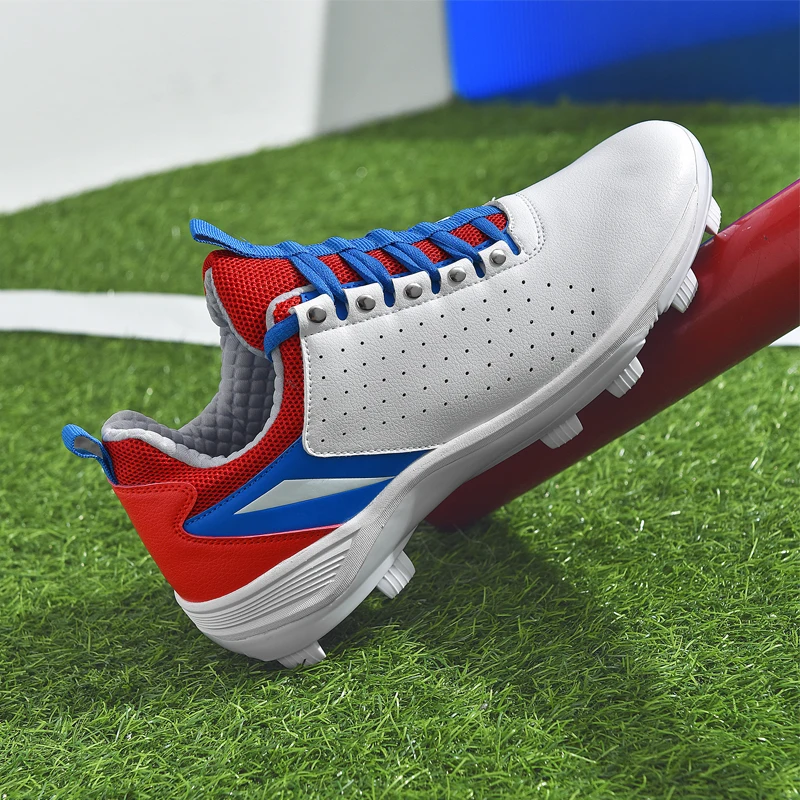 Men's Baseball Shoes Training Spikes Softball Shoes Non-slip Long Cleats Turf Softball Sneakers Beginners Baseball Race