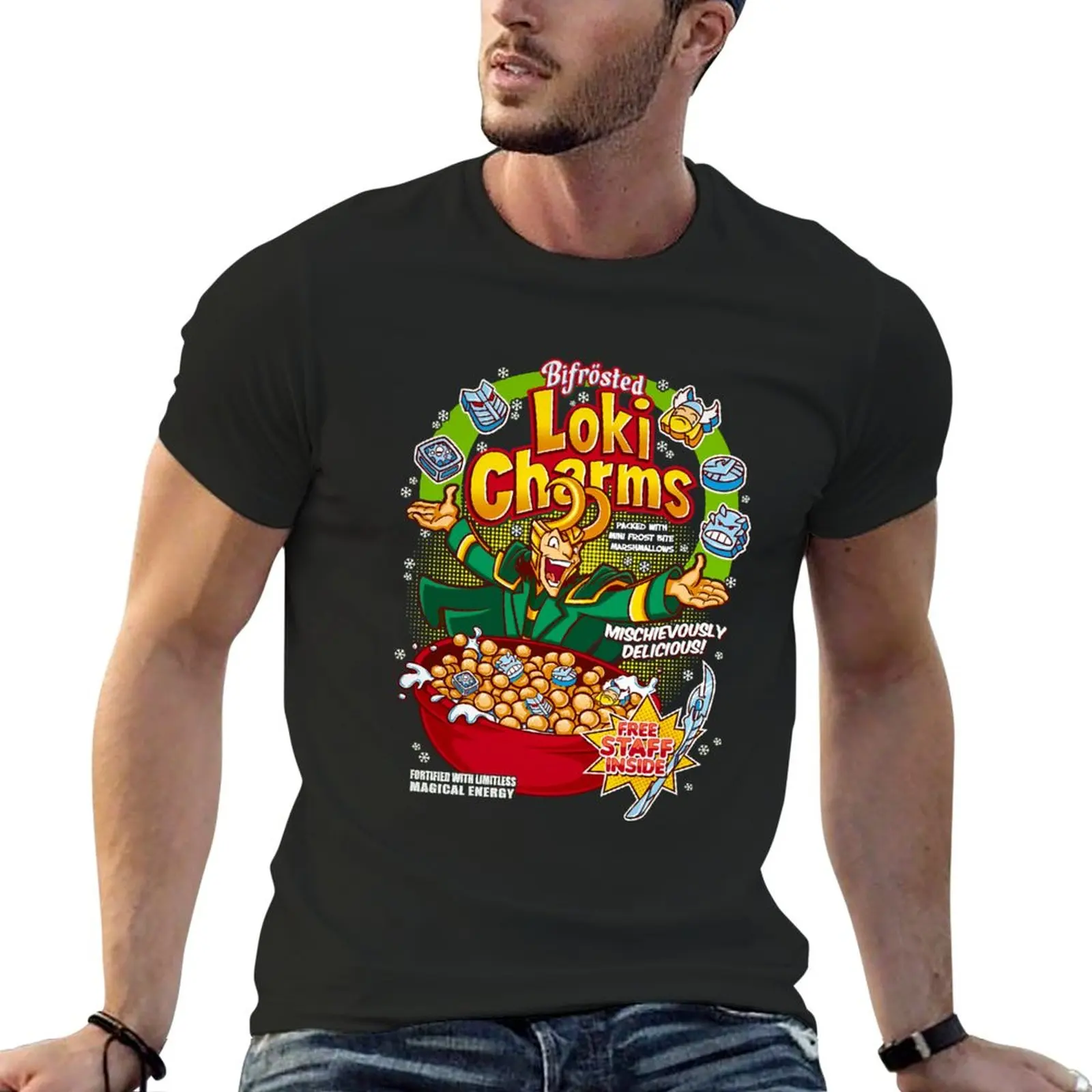 

Loki-charms Классическая футболка. png футболка оверсайз футболка винтажная одежда аниме футболка Эстетическая одежда мужская одежда