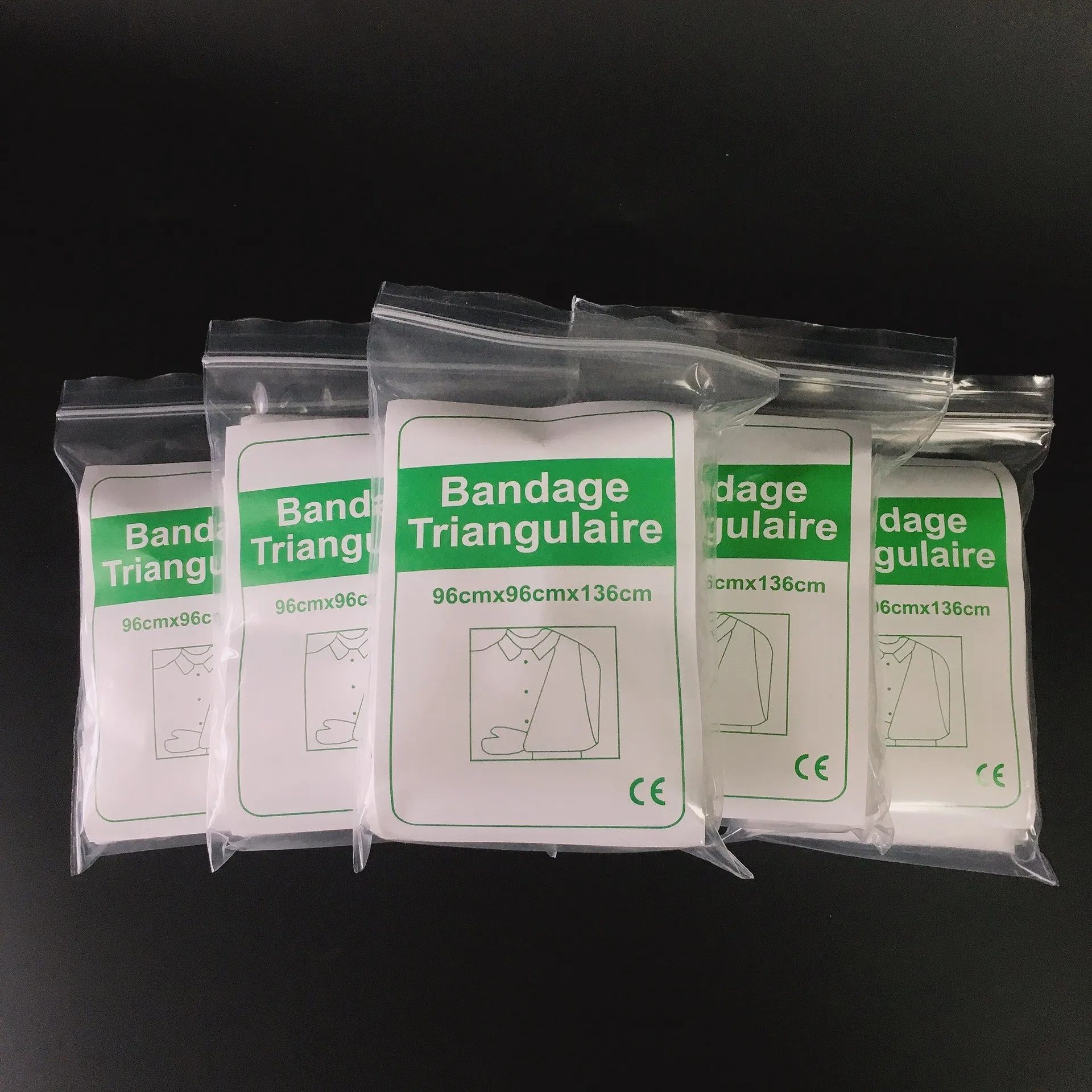 5pcsNonwovenTriangleBandageWrappingFixedGauzeMedicalKit