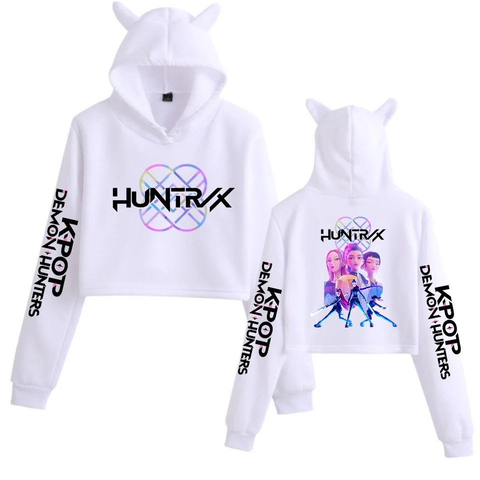 Sweat à Capuche K-Pop Demon Hunters - Enfant/ado 2-16 Ans - Manches Longues - Polyester Doux - Style Streetwear - Cadeau Fan K-Pop