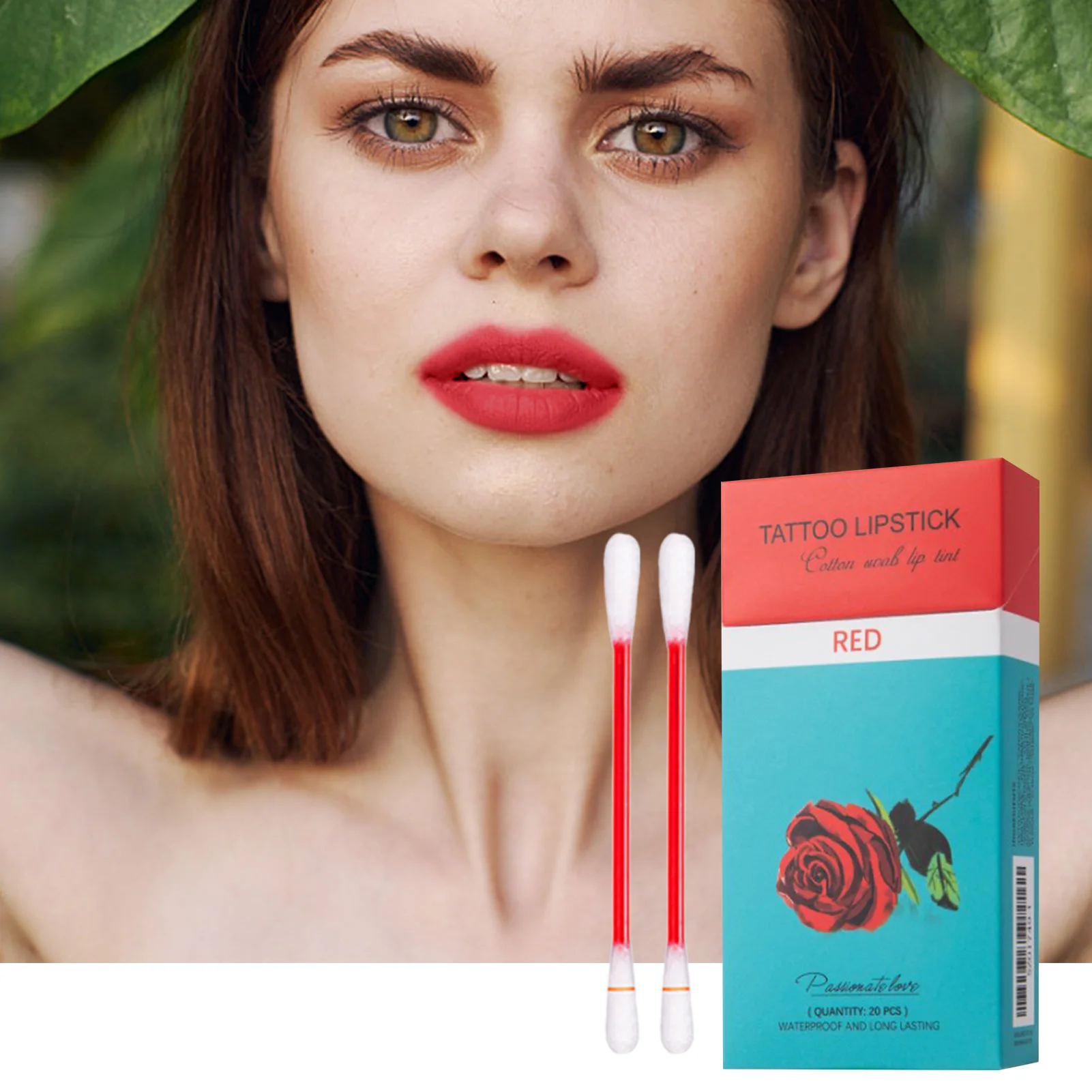 Lip Gloss Cotton Swab Waterproof Durable Lipstick Swab Lazy Lipstick Non-Stick Lipstick Pill Lipstick Multicolor Liquid Lip-Tint 4
