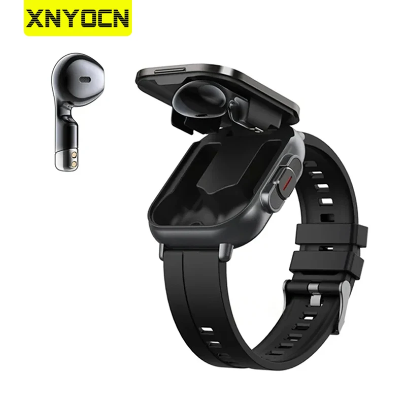 Xnyocn TWS для Samsung Galaxy смарт-часы 2 в 1 Беспроводные Bluetooth совместимые с шумоподавлением наушники часы с измерением пульса