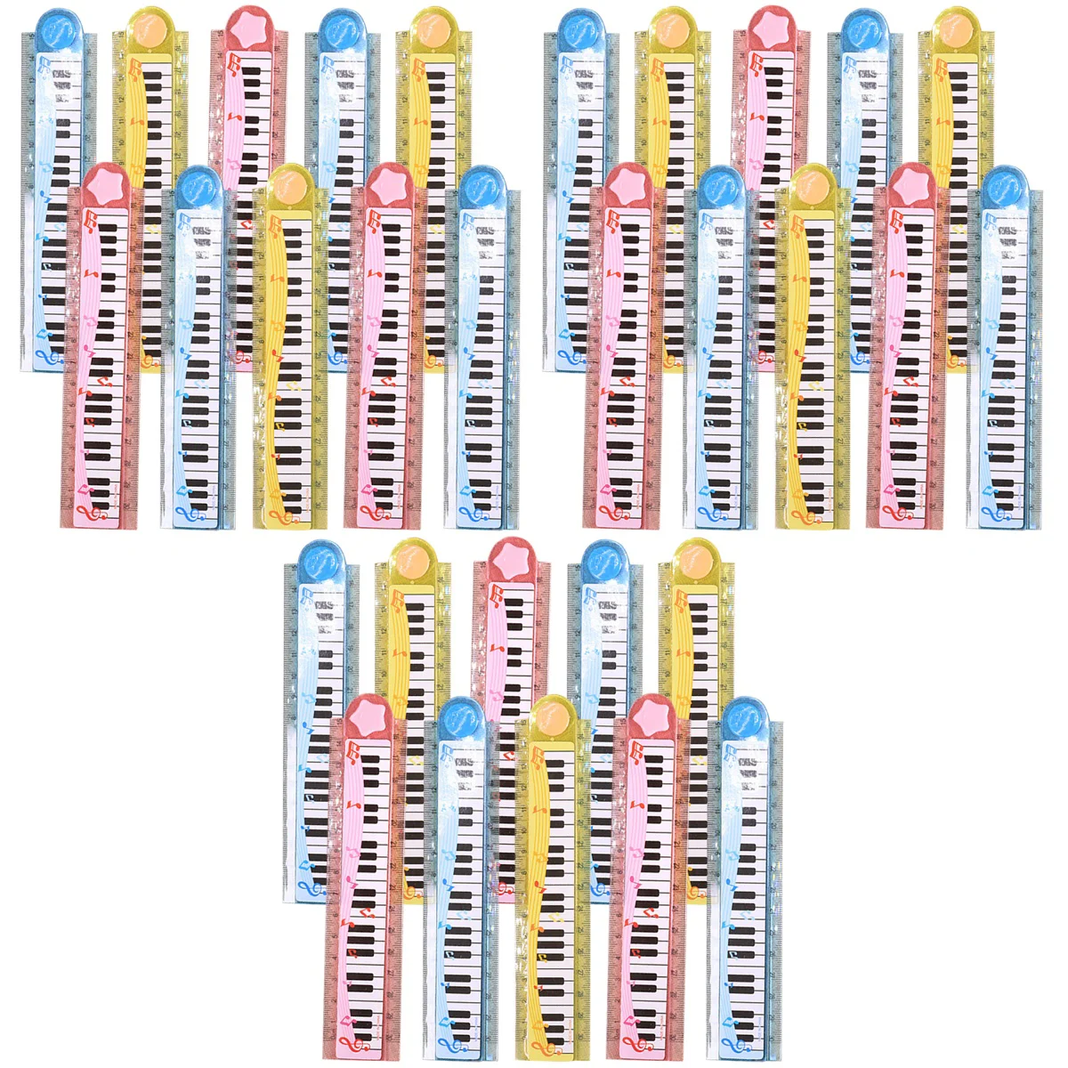 

30cm Piano Ruler Kids Supply Reusable Cartoon Children Portable Daily Use Straight Foldable School Tools